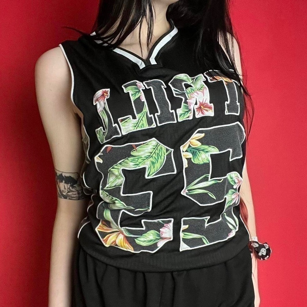 “Trill 23” floral jersey style mens tank 🖤💚​​​​​​​​​​​​​​​​​​​​​​​​